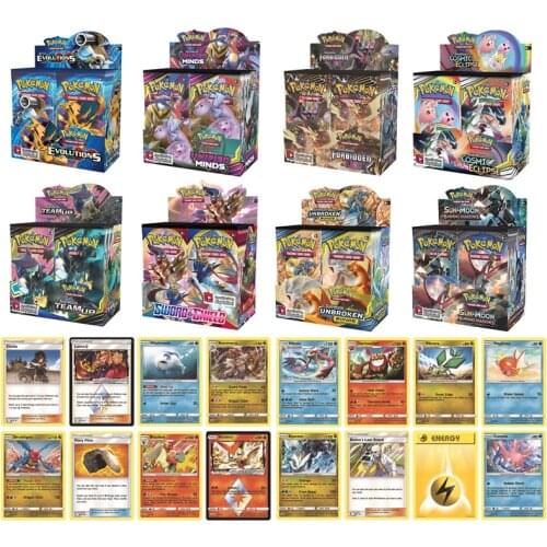 324Pcs Pokemon Cards Sun & Moon Lost Thunder English Trading Card Game Evolutions Booster Box Collectible Kids Toys Gift