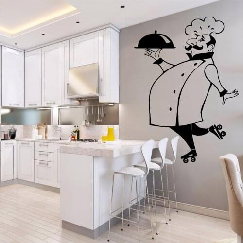 Beauty cook kitchen Waterproof Wall Stickers Wall Art Decor For Kids Rooms Nursery Room Decor Sticker Home Decor 1853