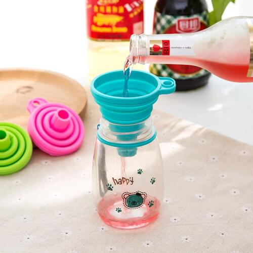 Small funnel Telescopic Long neck funnel Food grade silicone Silica gel Folding funnel Liquid dispensing Kitchen cooking tools