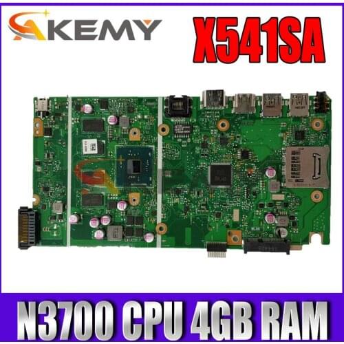 AKEMY X541SA motherboard For ASUS X541 X541S X541SA laptop motherboard X541SA mainboard test OK N3700 cpu 4GB RAM