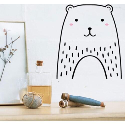 Cartoon Wall Sticker Cute Animal DIY For Kids Room Living Room Home Decor Wall Art Poster Kids Decoration Wall Decals