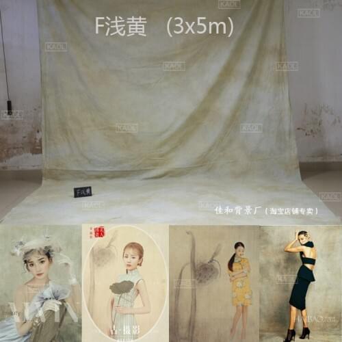 3X6mTye-Die Muslin photographic background,100% hand made cotton wedding photography photo studio backgrounds pale yellow