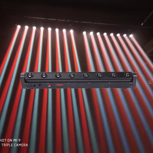 Profesional LED Bar Beam luz principal móvil 8x12W RGBW multicolor LED Beam luces DMX DJ Navidad Fiesta lugar espectáculo escena