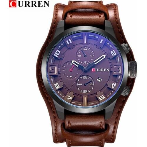 Relogio Masculino Mens Watches Top Brand Luxury Leather Strap Waterproof Sport Men Quartz Watch Military Male Clock Curren 8225