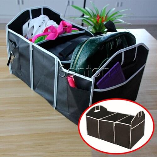 Folding Storage Box Car Trunk Bag Net For Audi A3 BMW E90 E39 E36 Saab Volvo XC90 Ssangyong Subaru XV Kia Sportage 3 Accessories