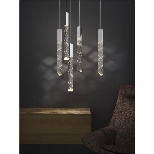 Modern Crystal Led Pendant Light Luxury Light Hang Lamp For Living Room Stairs Bedroom Hotel Shop Customizable Lighting Fixtures