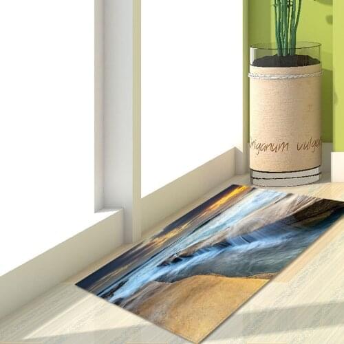 Super Soft Home Use Crystal Velvet High Quality Environmental Protection Printing Pad Bedroom Floor Mat Bathroom Anti Slip Pad