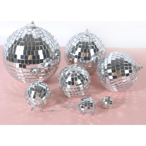 3 4 10cm Christmas Tree Mirror Reflective Ball Party Xmas Shining Ball Birthday Wedding Party Bar Decor Bauble Зеркальный Шар