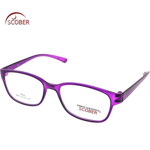 = SCOBER = TR90 Ultralight Purple lady frame spectacle Custom Made prescription lens myopia reading glasses Photochromic