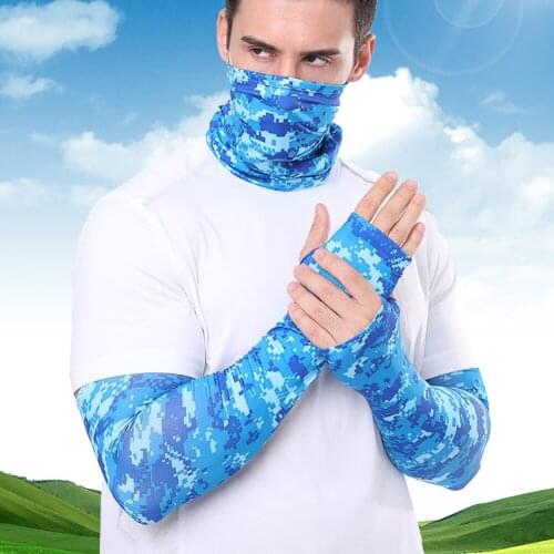 Cycling Half Finger Sunscreen Gloves Sleeve Outdoor Sports Headbands Arm Set Section UV Protection Sunshade Arm Set