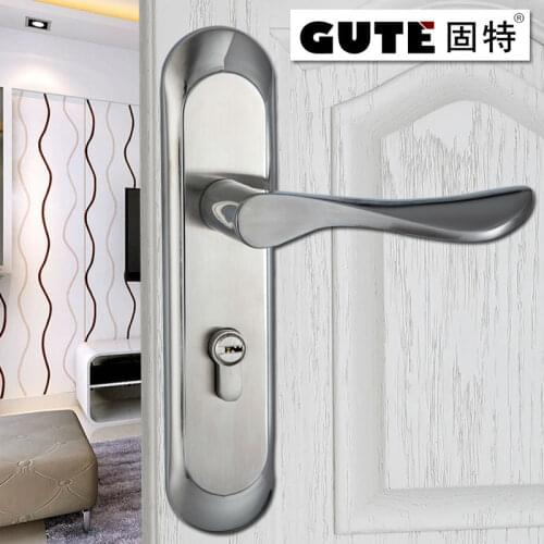 GUTE Generic Lock 210mm stainless steel Double tongue Wooden doors Bedroom Door Indoor locks Handle Lock For 38-50MM thickness