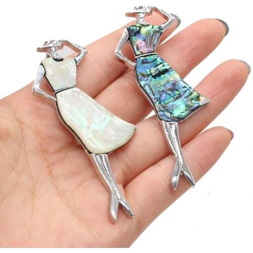 Womens Brooch Natural Shell Beauty For Jewelry Making DIY Necklace Pendant Clothes Shirts Accessory