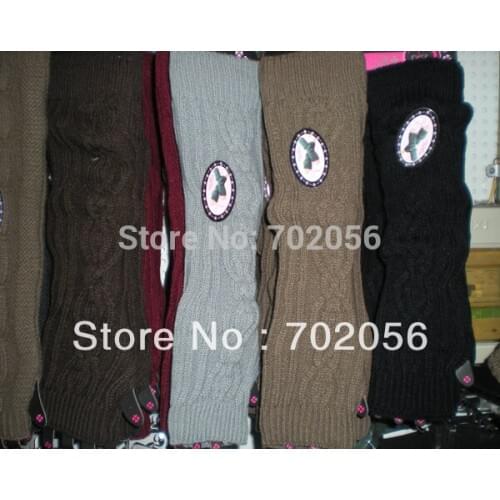 2015 winter Knitted Arm Warmers Fingerless long Gloves 24 pairs/lot mixed colors #3415