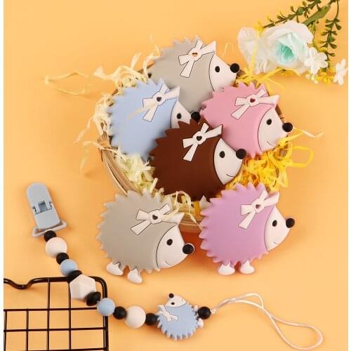 Kovict BPA Free 1PC Hedgehog Silicone Baby Teether rodent Cute Baby Teething Toys Chewable Animal Shape Baby Products