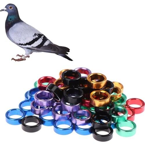 10 Pcs /set Pigeon Foot Ring Inner Diameter 8mm Length 4mm Aluminum Foot Tag Ring