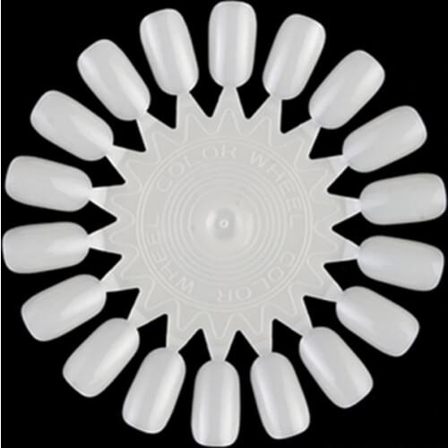 10pcs Nail Art Tips Palette Practice Sample Round Wheel Acrylic Polish Display