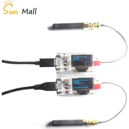 2PCS New Version 433MHZ/868MHz-915MHz SX1276/SX1278 ESP32 LoRa OLED Bluetooth WIFI Lora Kit 32 V2 Development Board for Arduino