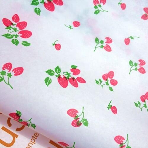 200 Wholesale Strawberry 25x35cm Sandwich Wrap Paper,Food Wrapping Oil Greaseproof Paper CH5042711