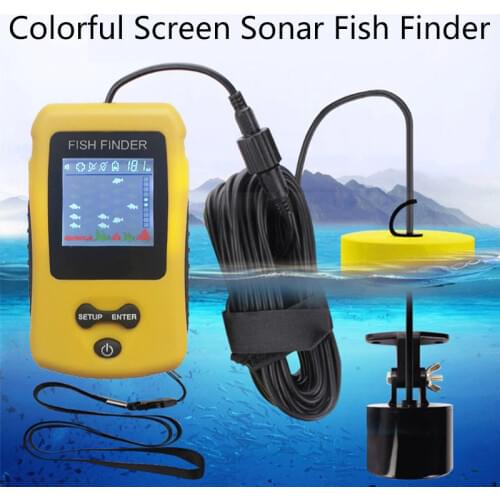 2021 Hot Sale Alarm 100m Portable Sonar Lcd Fish Finders Fishing Lure Echo Sounder Fishing Finder
