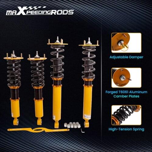 4pcs Coilover Kit For Lexus LS400 XF10 1990-1994 24 Ways Adjustable Suspension Struts