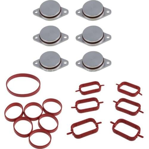 6X 33MM Bungs for bmw Swirl Blanks Flaps Repair Delete Kit with Intake Gaskets
