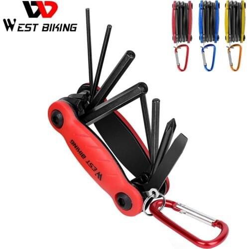 8PCS Bicycle Folding Tool Multifunction Bike Repair Tools Kit S2 Steel Hex Spoke Cycling Screwdriver Road MTB Bike Accessories