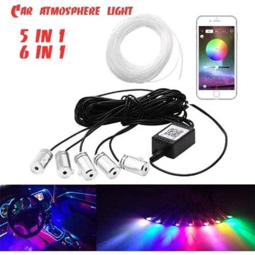 Car LED Interior Ambient Light Decor Atmosphere Optical Fiber Lamp Door Light Car accessories for Audi A1 A3 A4 A5 Q7 A6 C5 C6