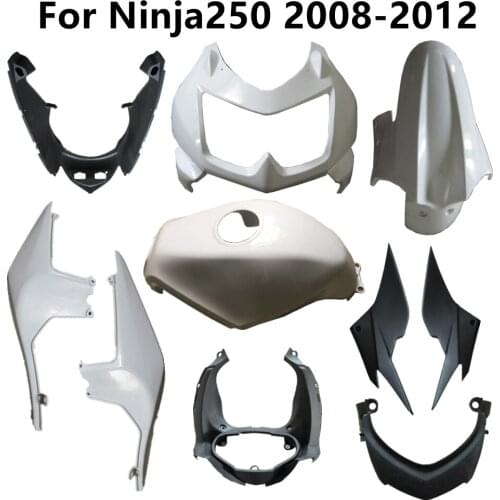 Motorcycle for Ninja250 2008-2009-2010-2011-2012 08-12 Components Plastic Parts Unpainted ABS Injection Pack Left and Right