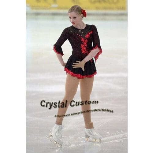 Ice Figure Skating Dress For Kids Fashion New Brand Competition Figure Skating Dresses Crystal Custom DR3632