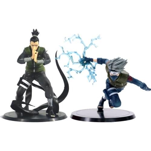 2Styles Hatake Kakashi Nara Shikamaru PVC Action Figure Toys NarutoCollectible Model Dolls 12-15cm