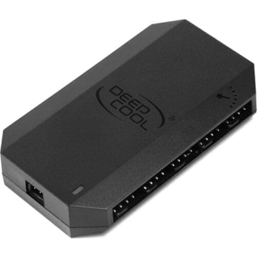 FH-10 10 Ports Fan HUB 3Pin/4Pin PWM Splitter Cooler Extension Adapter 12V SATA Power Supply for PC Motherboard