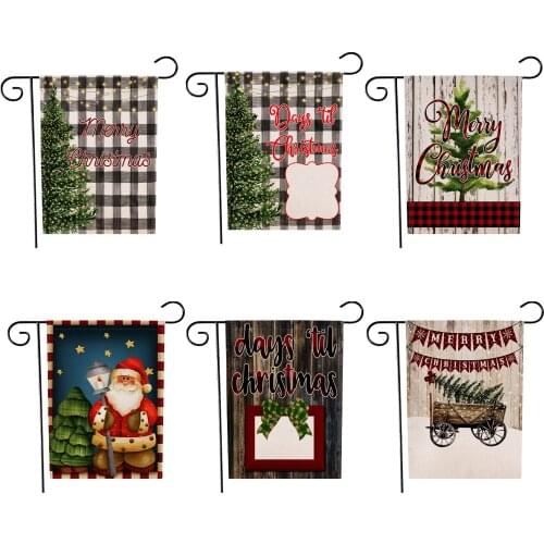 Garden Welcome Flags And Banners Banner Party Banner Flags DIY Festival Christmas Old Man Series Flax Banner Party Banner Flags