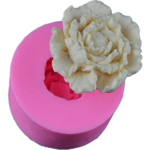 Peony Flowe Soap Mold Making for DIY Fondant Cake Craft Handmade Soap Craft Molds Resin Mold Soap Form
