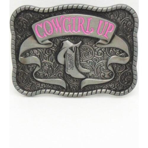 Western cowboy belt buckle drip oil ribbon boots zinc alloy belt accessories 4.0 belt unisex