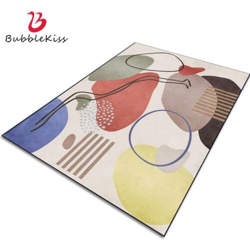 Bubble Kiss Art Graffiti Carpets For Living Room Home Custom Rug Nordic Style Abstract Painted Floor Mats Kid Bedroom Foot Pad