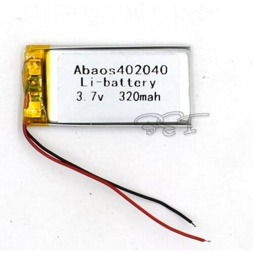 3.7V polymer lithium battery 402040 Rechargeable Li-ion Cell 320mAh For MP5 navigator GPS MP3 MP4 Ebook Speaker Camera