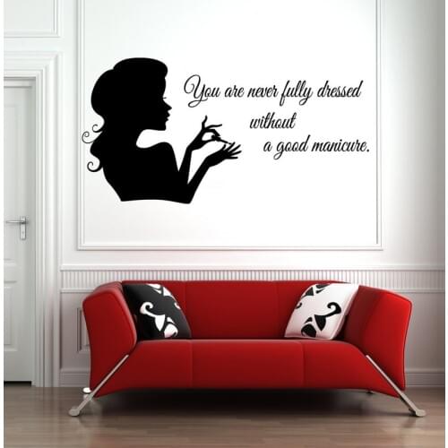 Nail Salon Manicure Pedicure Art Wall Sticker Vinyl Hand repair Nail Bar Nail Polish Decal indoor Decor Decal Removable Z224