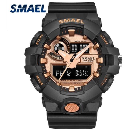 Men Watches Sport Quarz Watch Digital SMAEL Brand Mens Wristwatch Male Clock Quartz Watches 1642 erkek saat LED Clock Male