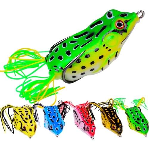 New Soft Fishing Lure 5g/4.3cm 8.5g/5.3cm 13g/6cm 17.5g/6.5cm Double Hooks 4 Models Artificial Bait Ray Frog Topwater Fishing