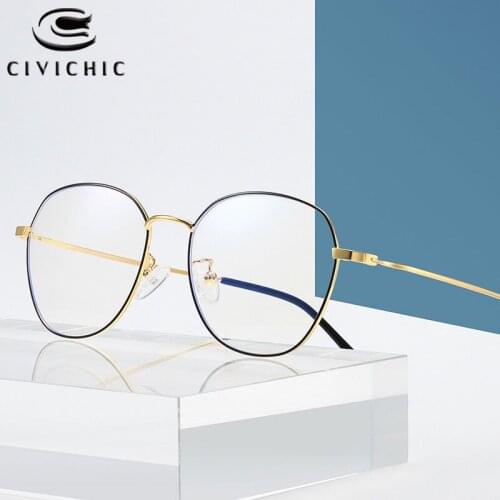 Chic Computer Glasses Women Anti Blue Light Eyewear Alloy Optical Eyeglasses Frame Men Gafas Luz Azul Gaming Oculos De Grau OG12