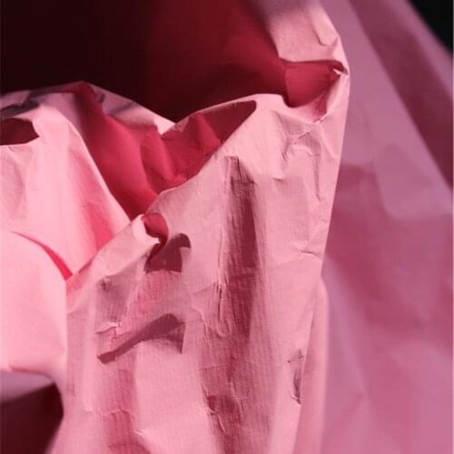 Pink Soft Tyvek Washing Breathe Paper Tearing Resistant Waterproof DIY Bags Coat Wallet Decor Clothing Designer Fabric 50*100cm