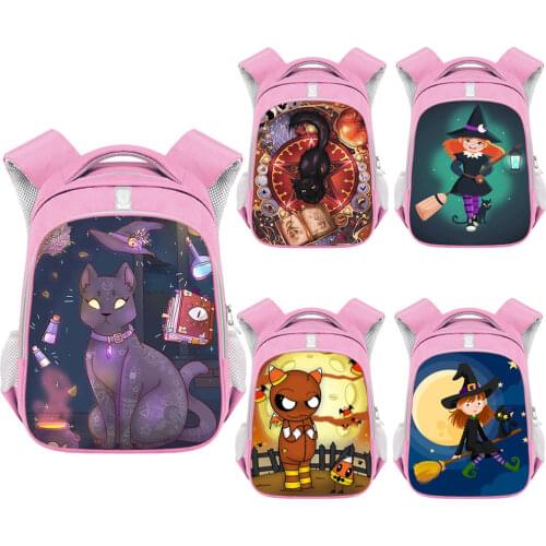 Cartoon Witch Witchcraft / Voodoo Doll Backpack for Teenager Girls Children School Bags Women Daypack Kawaii School Backpack