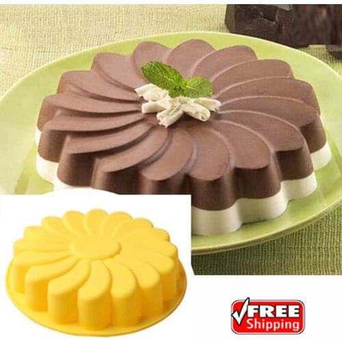 3D Silicone Cake Molds DIY Sunflower Baking Dish Bakeware Cookie Mould Dessert Pastry Cake Decorating Tool Kitchen Accessories