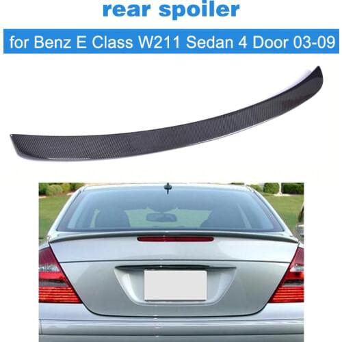Carbon Fiber Rear Wing Spoiler Trunk Boot Lip Spoiler for Mercedes benz E class W211 2003 - 2009 E320