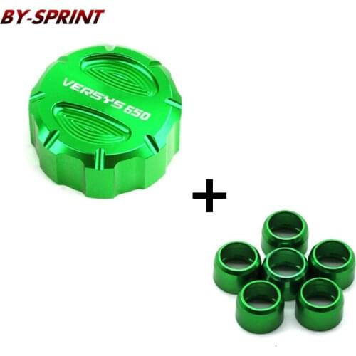 For KAWASAKI Versys650 VERSYS 650 2007-2020 Motorcycle CNC Brake Caliper Screw Protector Cover & Rear Brake Fluid Cylinder Cap