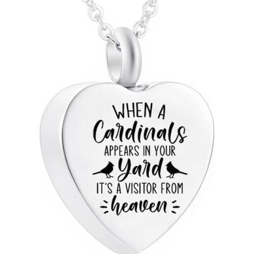 Cremation Jewelry Stainless Steel Heart Pendant Urn Necklace To Commemorate The Deceased Family/Pet With Beautiful Packaging