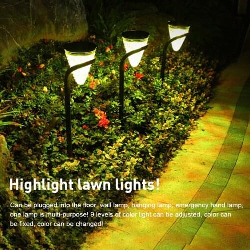 12 LED Solar Light 2PCS Outdoor Garden RGB Inserted Lawn Light Villa Garden Decoration Landscape Using 5.5V 250MAH Work 25000H