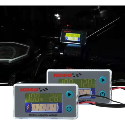 For Vespa Soco ZERO Universal Electric Bike Battery Alarm Meter KOSO Battery Power Gauge Warn Air Temp Voltmeter Volt LCD