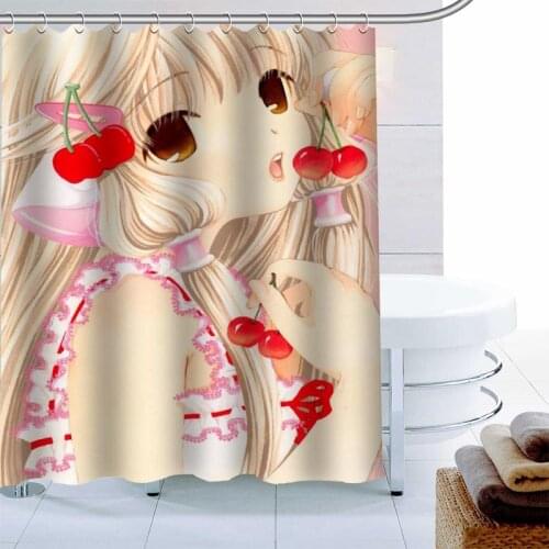 Chobits Anime Shower Curtain Palm Decor Waterproof Polyester Fabric Bath Curtain 180X180cm Eco-friendly Bathroom Curtain 0603