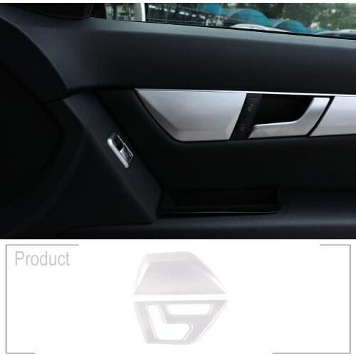 2 PCS ABS Chrome Car Seat Button Frame Trim For Mercedes benz C Class W204 C180 C200 C260 2007-2013 Left Hand Drive